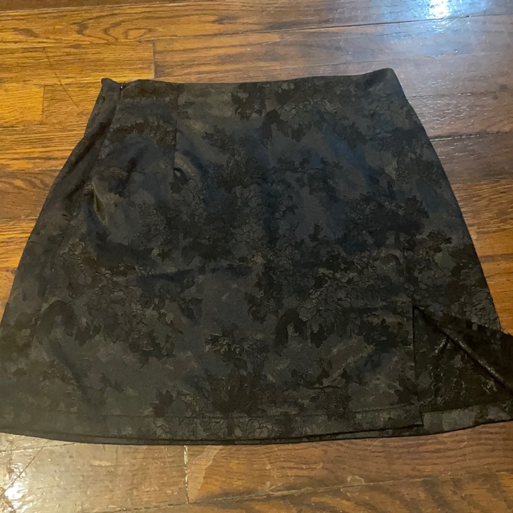 Floral silk skirt